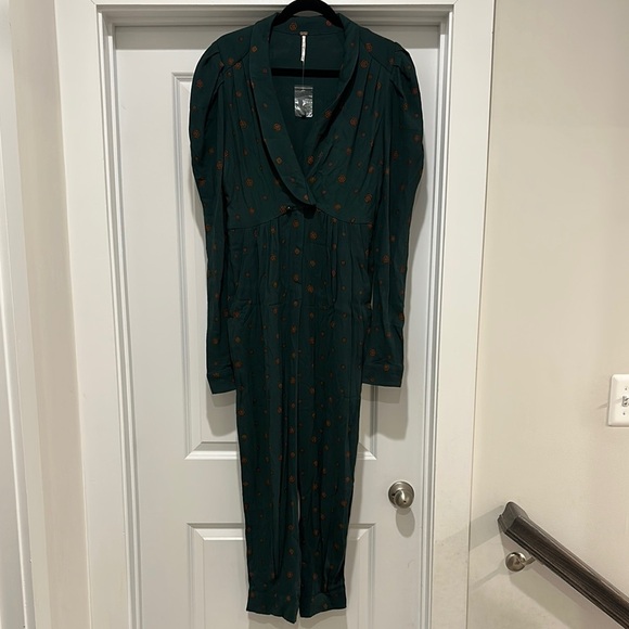 Free People Star Eyes Jumpsuit | Dark Green | Size Small | Sold out style! - Picture 5 of 9